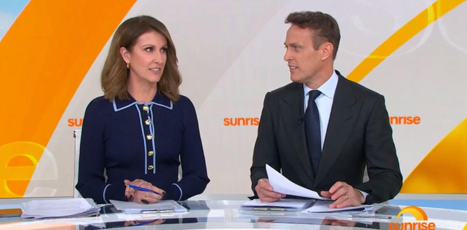 Nat Barr and Matt Shirvington on the new look Sunrise desk