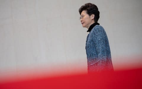 Carrie Lam - Credit: JEROME FAVRE/EPA-EFE/REX