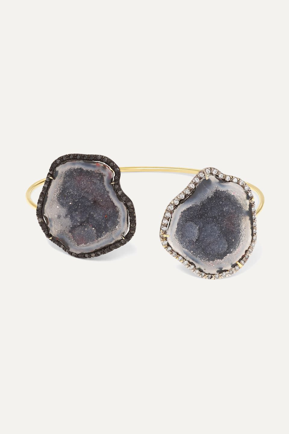 <p>With a sleek, minimal band, this modern bracelet allows its geode embellishments to take centre stage. </p><p>Gold, geode and diamond cuff, £6,995, Kimberly McDonald at Net-A-Porter Net Sustain</p><p><a class="link " href="https://go.redirectingat.com?id=127X1599956&url=https%3A%2F%2Fwww.net-a-porter.com%2Fen-gb%2Fshop%2Fproduct%2Fkimberly-mcdonald%2Fnet-sustain-18-karat-gold-geode-and-diamond-cuff%2F1172573&sref=https%3A%2F%2Fwww.townandcountrymag.com%2Fuk%2Fstyle%2Fjewellery%2Fg32727030%2Fthe-best-natural-jewellery-to-gift%2F" rel="nofollow noopener" target="_blank" data-ylk="slk:SHOP NOW;elm:context_link;itc:0;sec:content-canvas">SHOP NOW</a></p>