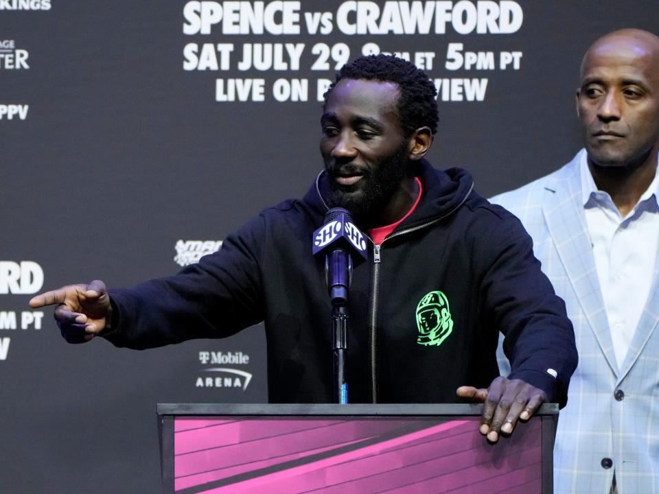 Terence Crawford was in good spirits this week (AP)