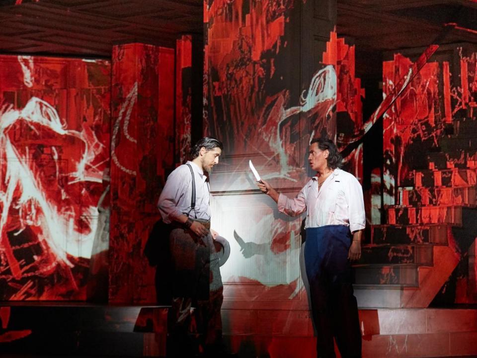 Erwin Schrott and Roberto tagliavini in 'Don Giovanni' at the Royal Opera House: Mark Douet