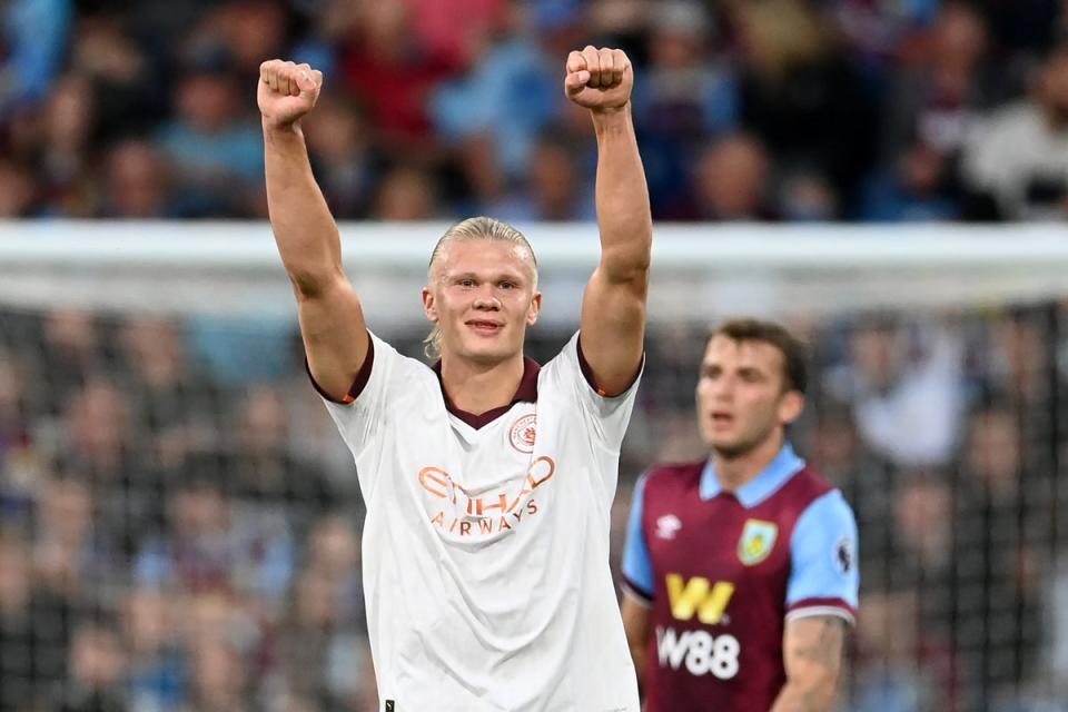 Erling Haaland scored twice as Manchester City kicked off the Premier League in style (Getty Images)