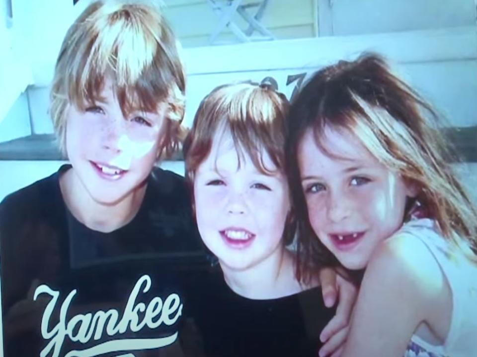 Alex Jones’ defamation trial was shown this photo of Sandy Hook victim Daniel Barden with his siblings (Waterbury court)