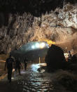 <p>This photo tweeted by Elon Musk shows efforts to rescue trapped members of a youth soccer team from a flooded cave in northern Thailand. Musk tweeted early on July 10, 2018, as he has visited the cave. He left a minisubmarine in Thailand for future use. (Photo: Courtesy of Elon Musk via AP) </p>