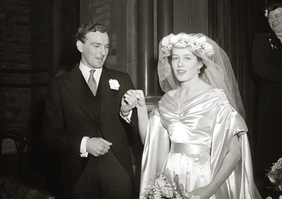 Nicola Macaskie on the day of her wedding to John Roberts in 1952 - TopFoto