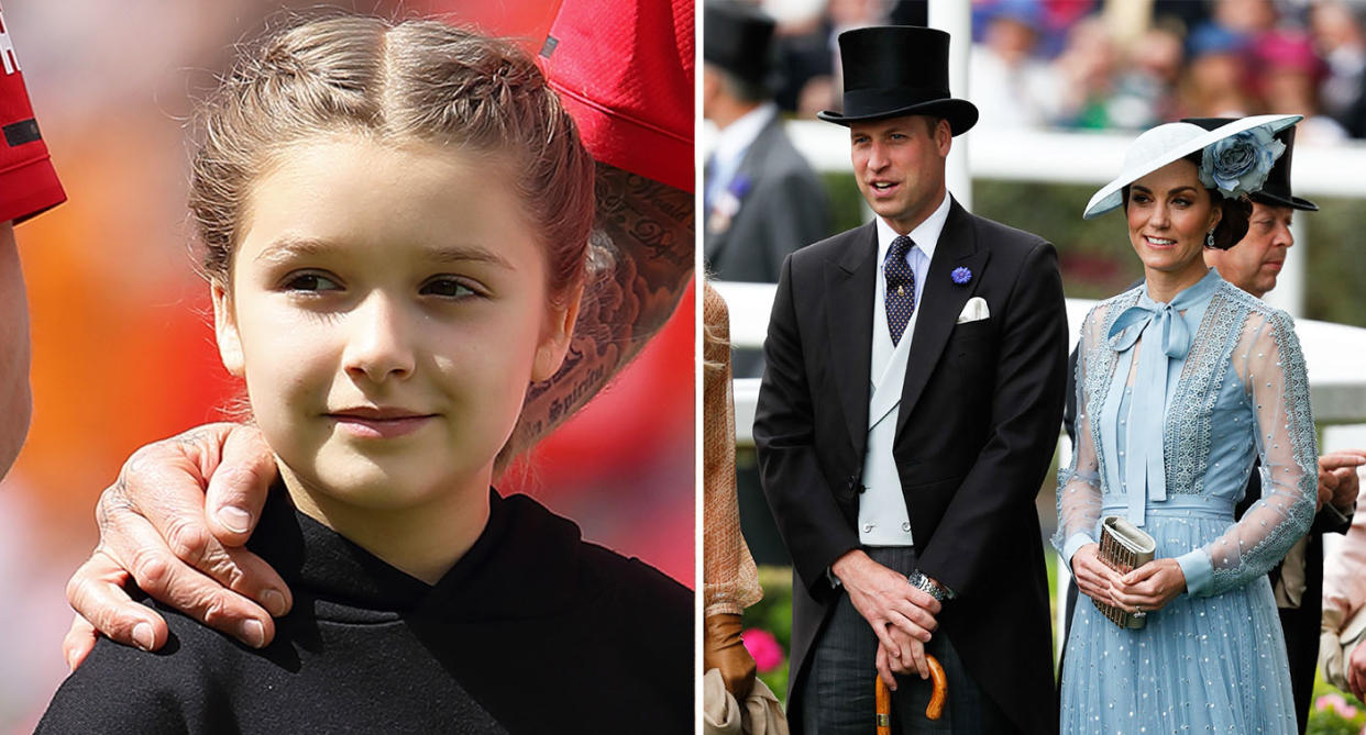 The Cambridges (right) and Harper Beckham featured on Tatler's debut Social Power Index. [Photo: Getty]