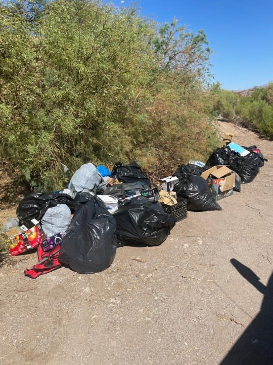 Litter at Lake Mead. (Credit: National Park Service)