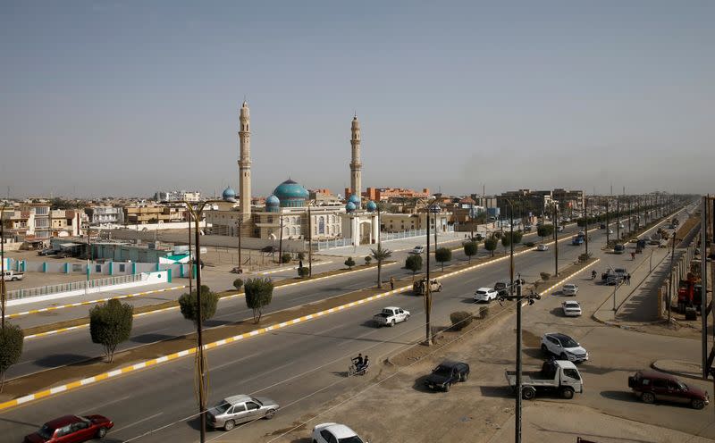 A view shows streets in Falluja