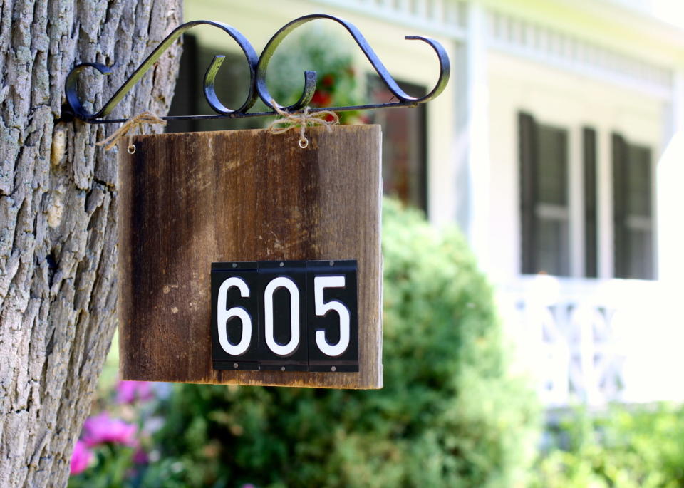 Barn Wood House Number Sign