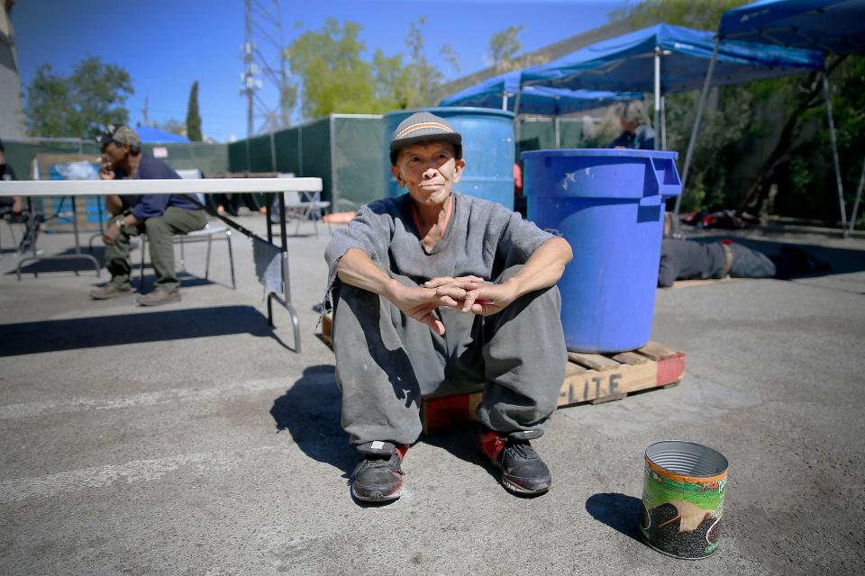 Ton Duong stayed at the Opportunity Center for the Homeless while the city was under a stay-at-home order April 2, 2020, in El Paso.