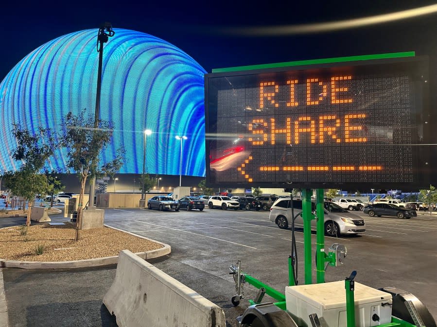 Sphere in Las Vegas rideshare (KLAS)