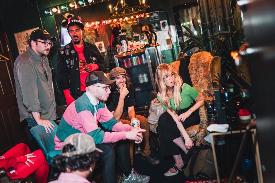 Chase Crawford (in green and red striped shirt) teamed up with fellow Cincinnatian Luke Null to produce Null's debut comedy special.