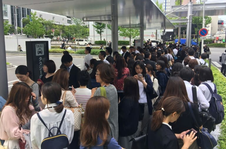 The quake struck during the morning rush hour, when platforms are usually heaving with commuters waiting to board their trains