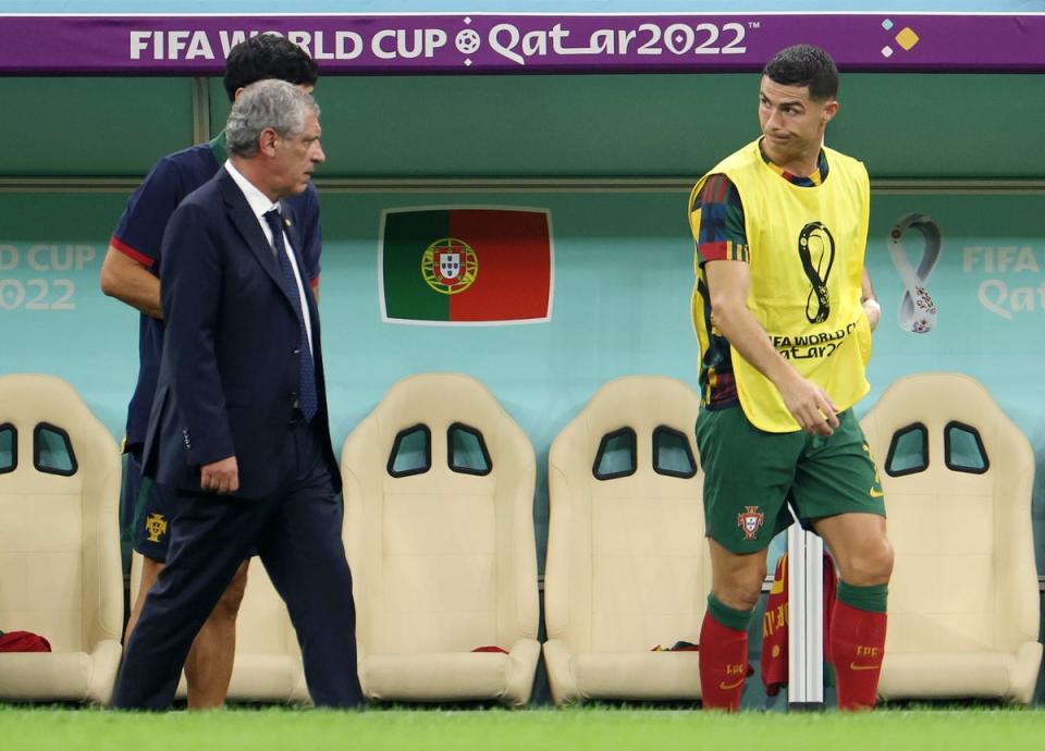 Ronaldo was dropped for Portugal’s last-16 game (Getty Images)