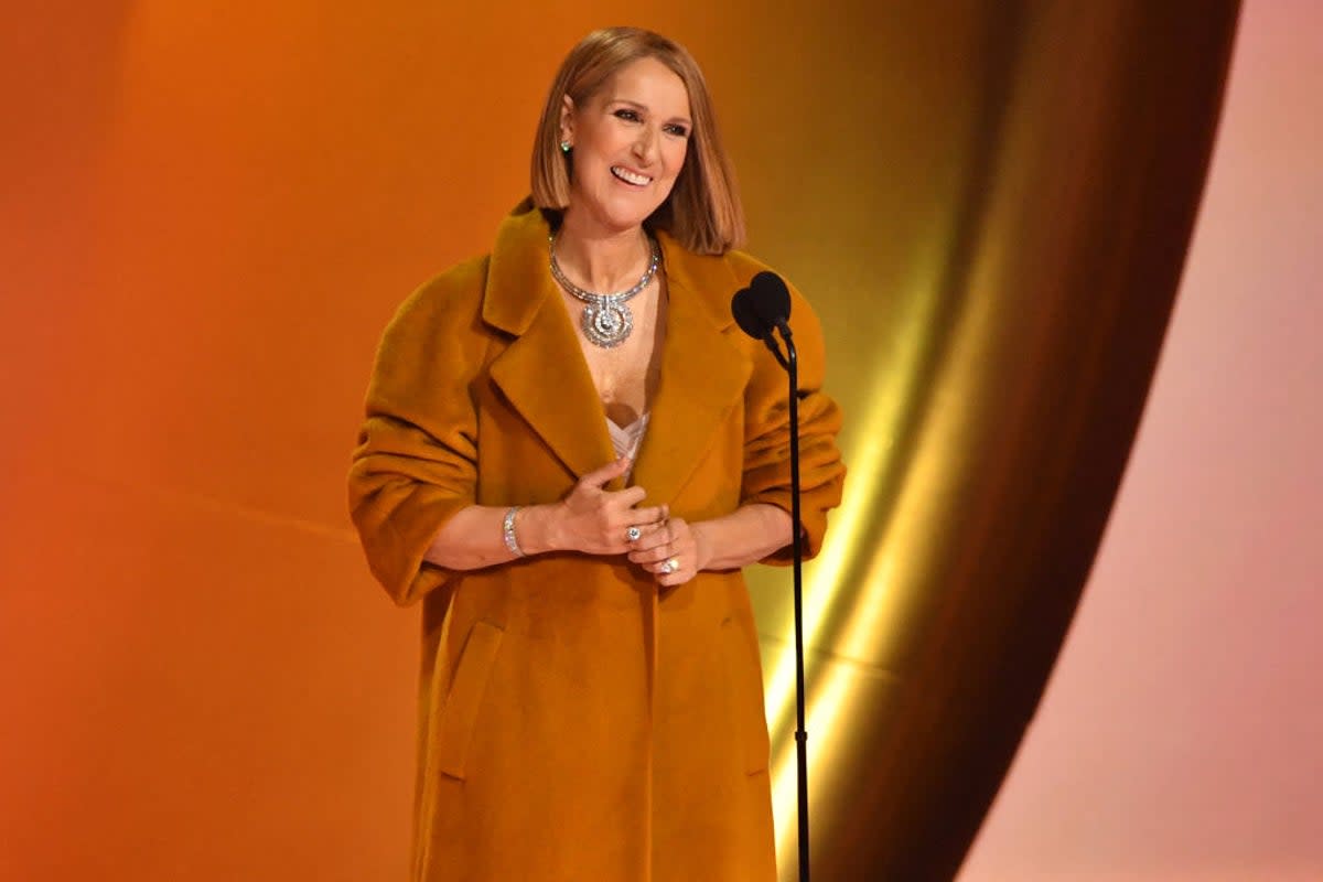 Celine Dion made a surprise appearance at this year’s Grammys in February (AFP via Getty Images)