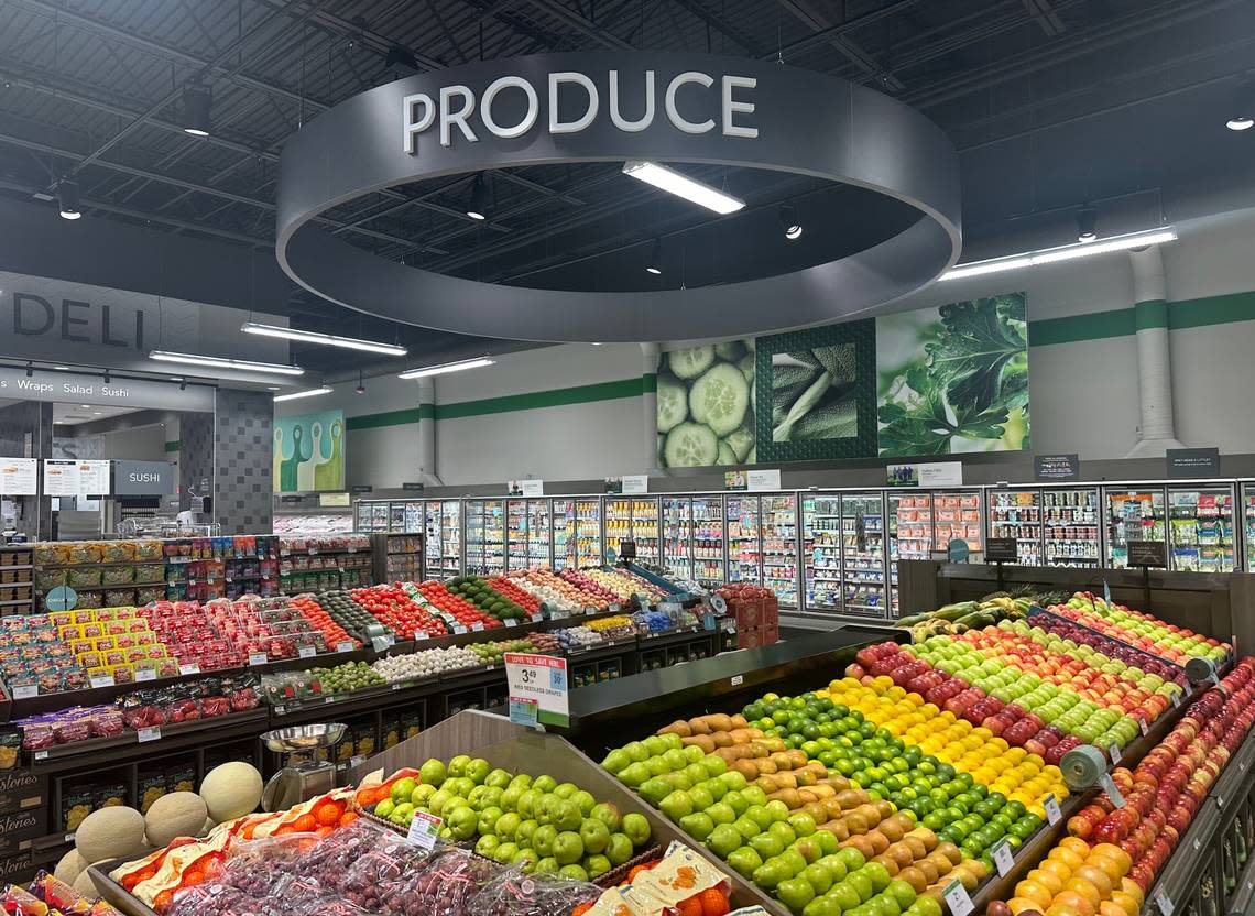 The produce center that opened at a new Publix in Homestead at the Valencia Center on April 4, 2024.