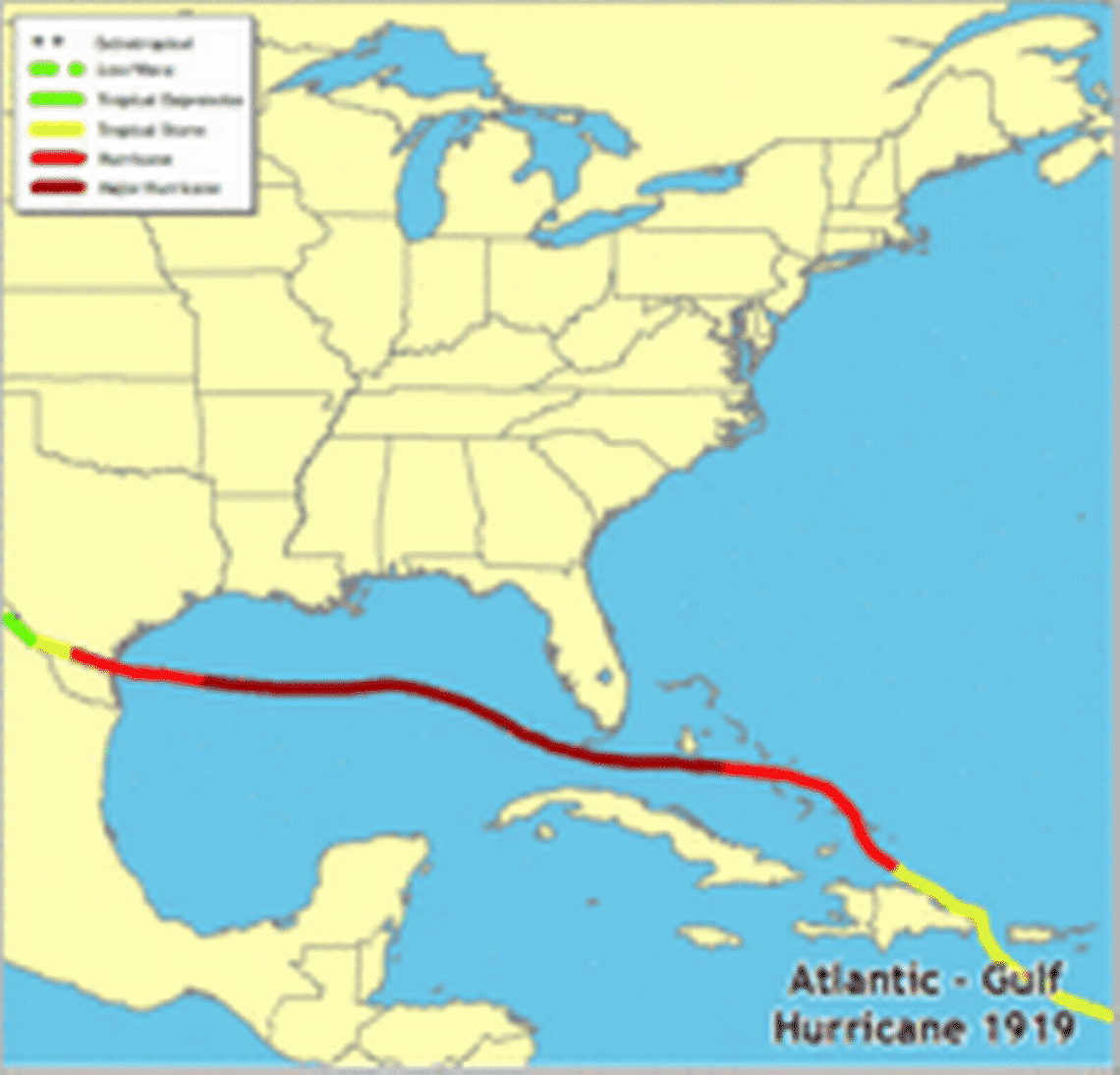 Atlantic-Gulf hurricane of 1919.