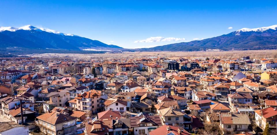 Una vista aérea de Bansko