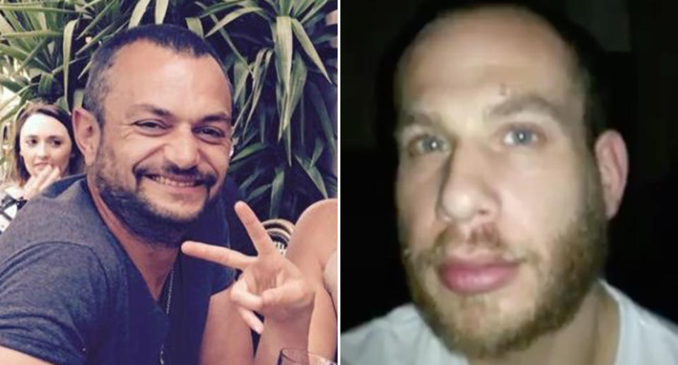 Ramis Jonuzi (left), 36, was bashed to death over $200 in unpaid rent by a group of people at a home in Brighton. Craig Levy (right) was one of the men involved. Source: 7 News