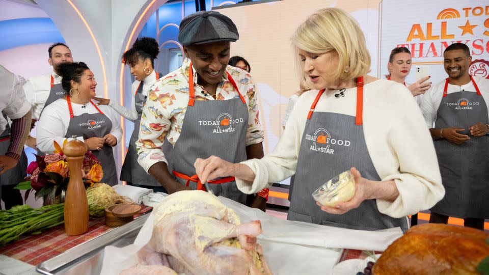 Chef Marcus Samuelsson and Martha Stewart on the 'Today' show last week. - Nathan Congleton/NBC/Getty Images