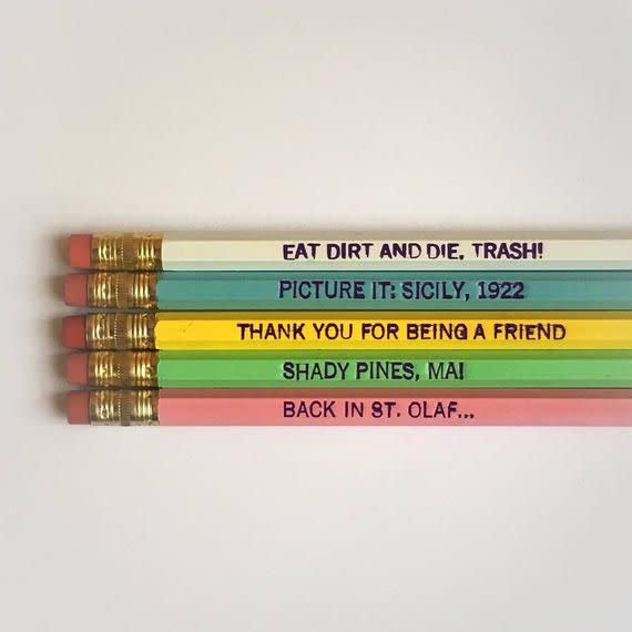 Golden Girls Pencils - SET OF 5