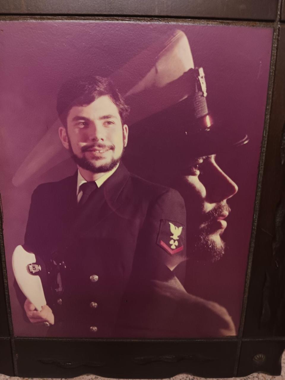 A photo of Paul Mistrette during his time with the Navy in 1978.
