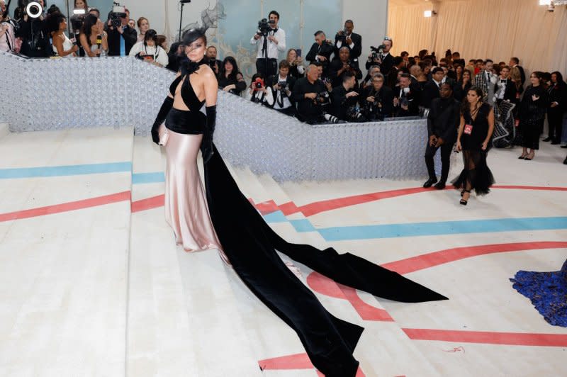 Jennifer Lopez attends the Costume Institute Benefit at the Metropolitan Museum of Art in May. File Photo by John Angelillo/UPI