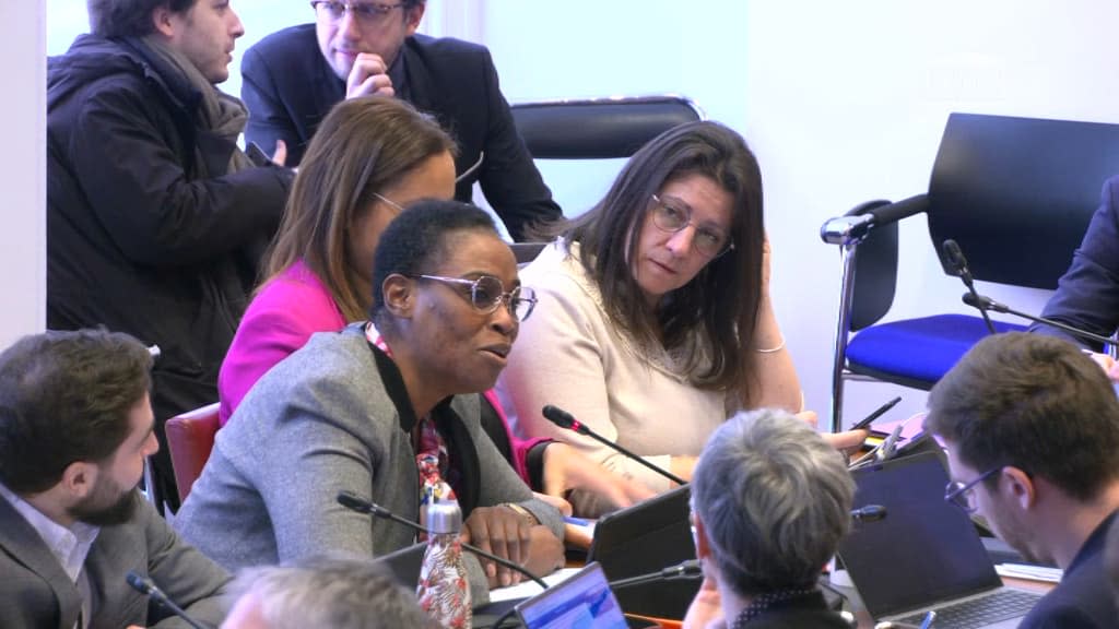 Rachel Kéké, députée LFI du Val-de-Marne, lors des débats sur la réforme des retraites en commission des Affaires sociales à l'Assemblée nationale, le 31 janvier 2023. - ASSEMBLEE NATIONALE