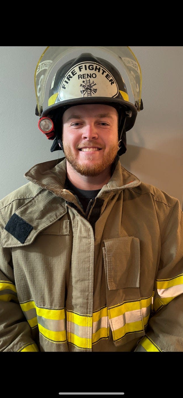 Spencer Crone, 23, joined the Reno Fire Department as a volunteer late last year, after being inspired throughout his life by his uncle and grandfather's dedication to volunteer firefighting.