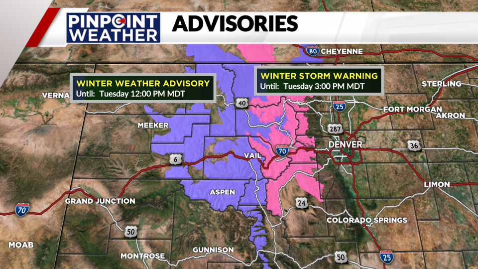 Pinpoint Weather: Winter weather advisories on April 16 