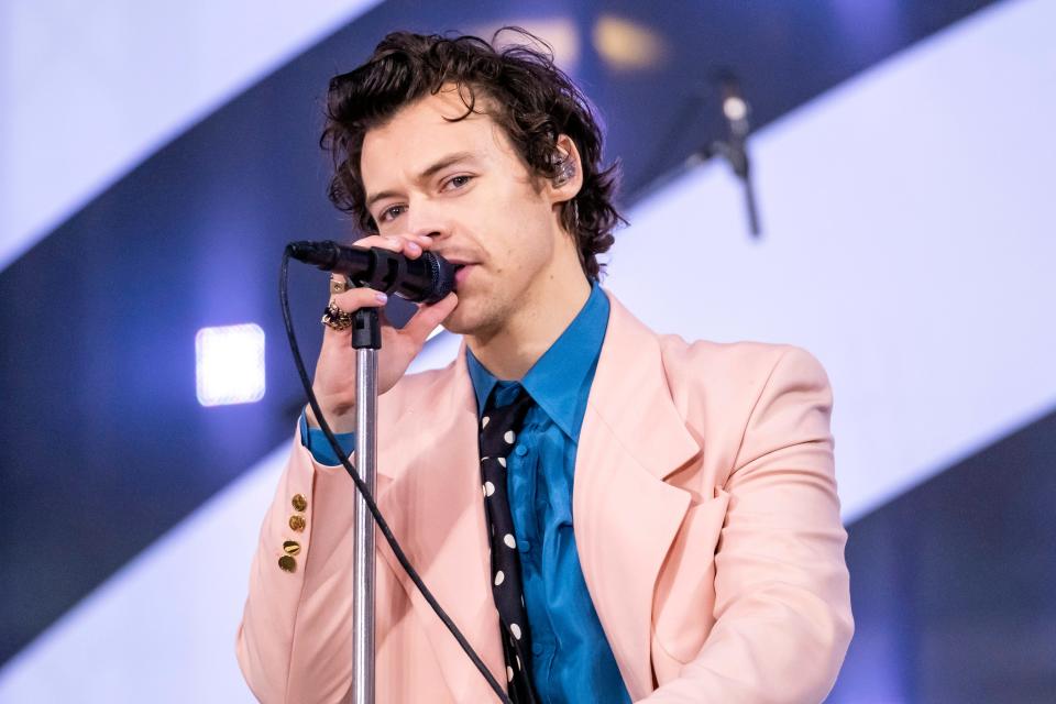 Harry Styles performs on NBC's Today show at Rockefeller Plaza on Wednesday, Feb. 26, 2020 in New York.