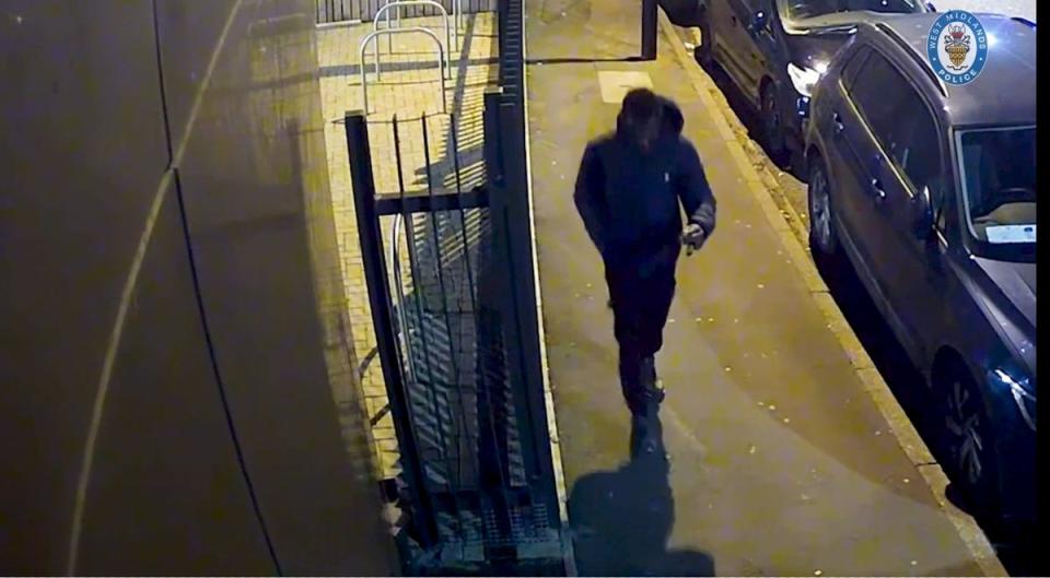 CCTV footage showed Mohammed Abbkr arriving at the West Ealing Islamic Centre ahead of the prayer service and before his attack on 82-year-old Hashi Odowa (PA)