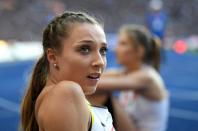 Sie ist eine der besten deutschen Leichtathletinnen, war 2017 Deutsche Meisterin im 200-Meter-Lauf und leidet momentan unter ihrem "Allerweltsnamen": Sprinterin Laura Müller bekam eine Zeit lang unter anderem Nacktbilder mit Autogramm-Wünschen geschickt, die eigentlich an ihre Namensvetterin gehen sollten ... (Bild: Matthias Hangst/Getty Images)