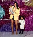 <p>Chanel Iman brings daughters Cali and Cassie as American Girl celebrates its 35th anniversary and the debut of World by Us at a fashion show event in partnership with Harlem's Fashion Row in N.Y.C. on Sept. 23. </p>