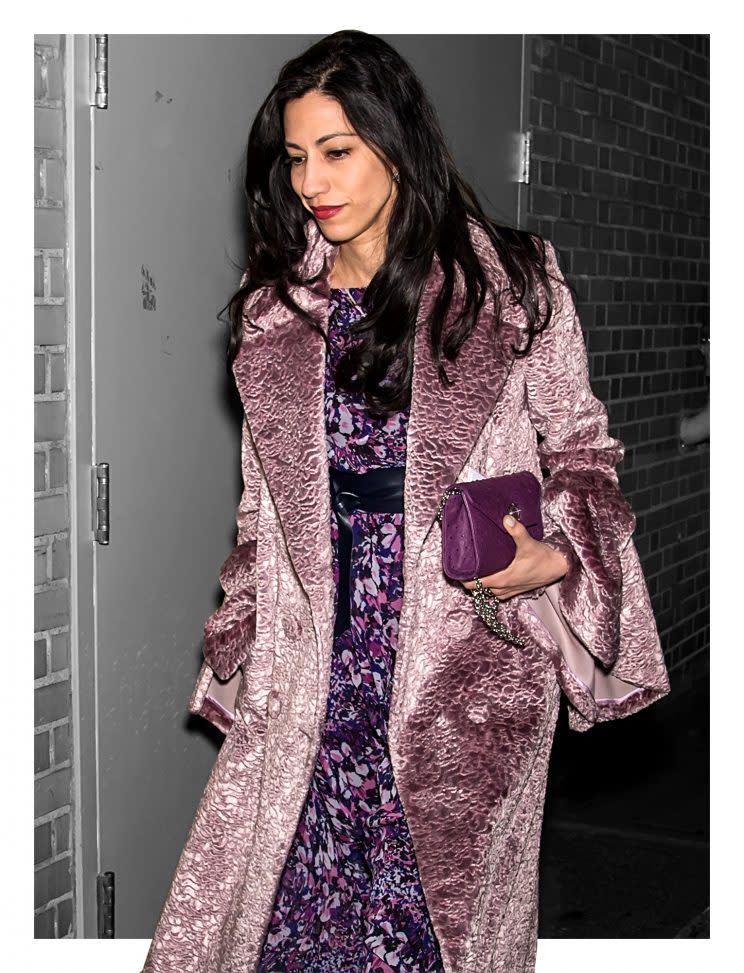 Political figure Huma Abedin hit a fashion show. (Photo by Gilbert Carrasquillo/GC Images)