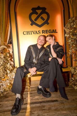 <p>Samantha Deitch/BFA.com</p> Evan Ross and Ashlee Simpson Ross at Chivas Regal Soiree in New York City on Feb. 13, 2024