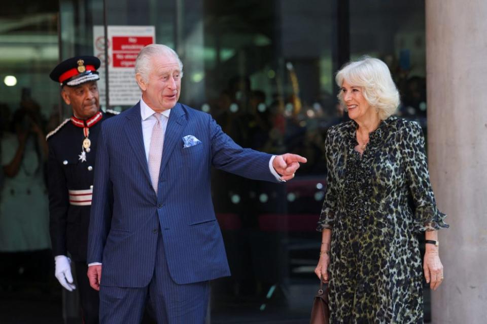 Charles was seen waving to large crowds gathered outside the medical facility, and was heard making a joke upon arrival. REUTERS