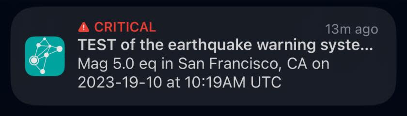 California earthquake early warning