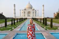 US First Daughter and White House senior advisor Ivanka Trump poses as she visits the Taj Mahal in Agra on February 24, 2020. (Photo by Mandel NGAN / AFP) (Photo by MANDEL NGAN/AFP via Getty Images)