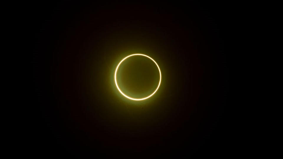 A ring of fire solar eclipse.