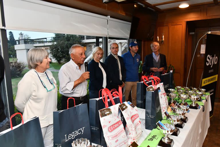 El Chino Fernández, en la entrega de premios dl Pro-Am de golf de LA NACION