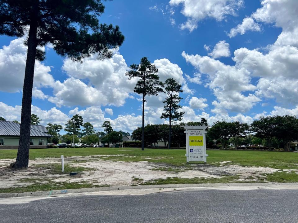 Plans to develop this parcel of land along Magnolia Village Way and Grandiflora Drive in Leland are under consideration.