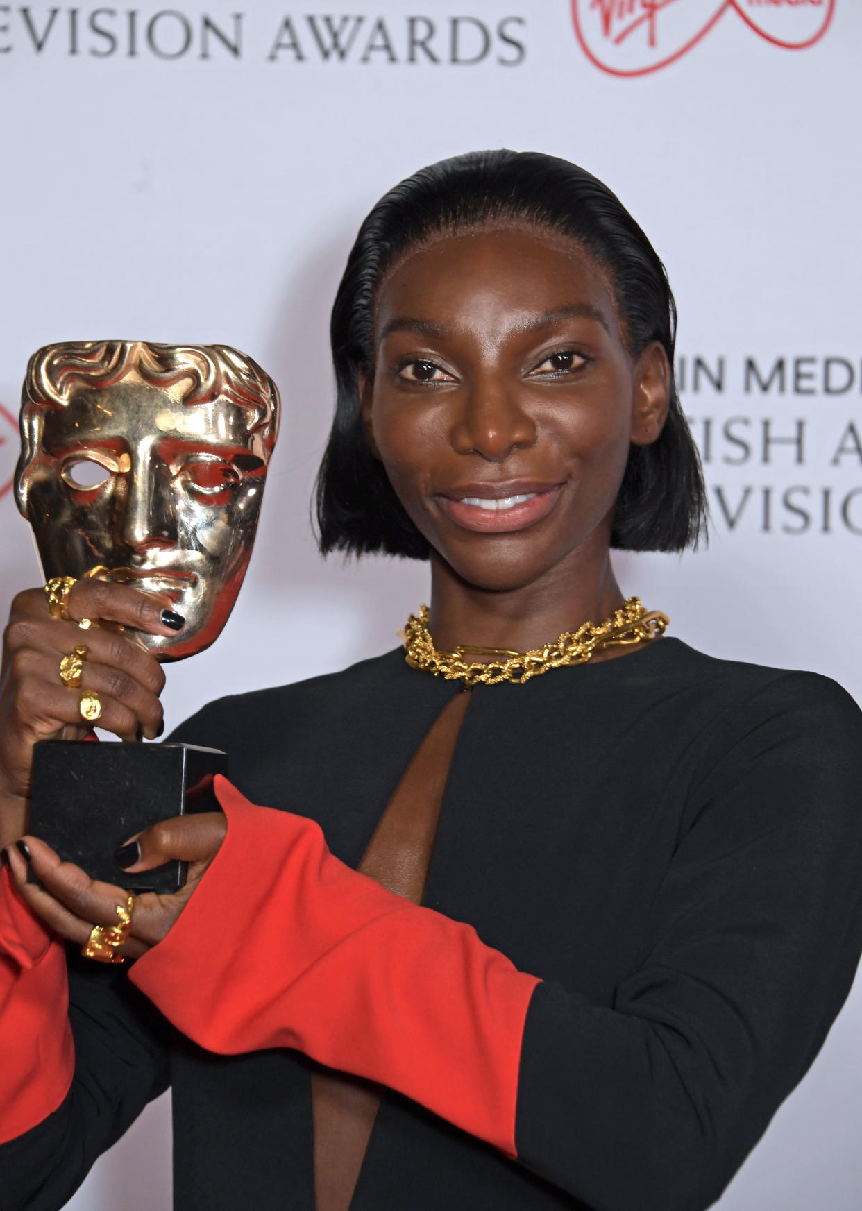 Michaela Coel dedicated her acting Bafta to intimacy coordinator Ita O'Brien. (Photo by David M. Benett/Dave Benett/Getty Images)