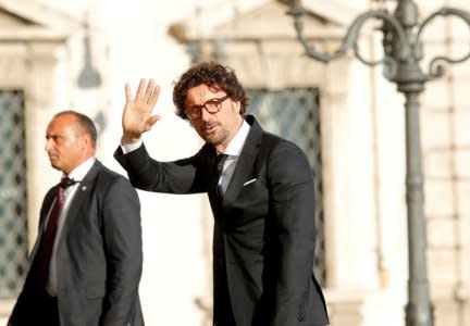 FILE PHOTO: Italy's Minister of Infrastructure and Transport Danilo Toninelli arrives for gala dinner at the Quirinal palace in Rome, Italy, June 1, 2018.  REUTERS/Remo Casilli/File Photo