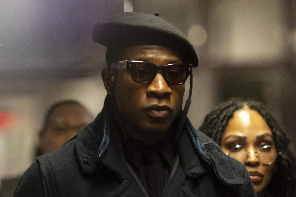 Actor Jonathan Majors arrives at court for a trial on his domestic violence case, Monday, Dec. 4, 2023, in New York. (AP Photo/Yuki Iwamura)