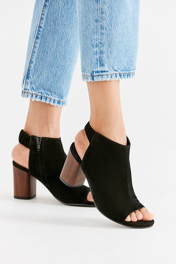 These aren't your grandmother's slingbacks. While we're waiting for some warmer temps, throw on <a href="https://www.urbanoutfitters.com/shop/vagabond-carol-slingback-heel?category=women-shoes-on-sale&amp;color=001" target="_blank">these slingbacks</a> to transition into the spring months. They're the perfect shoe for those hard-to-wear wide-legged trousers. They're now $109 from $130.