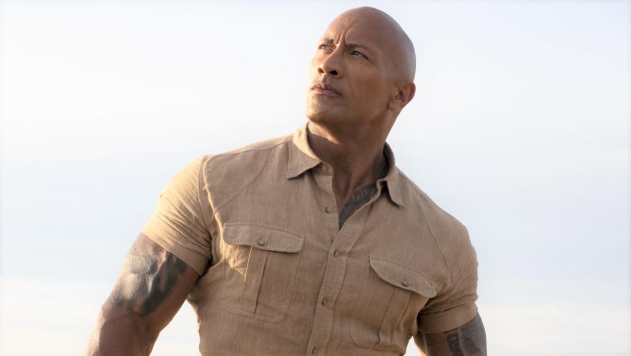  Dwayne Johnson as Dr. Bravestone in Jumanji: Welcome to the Jungle. 