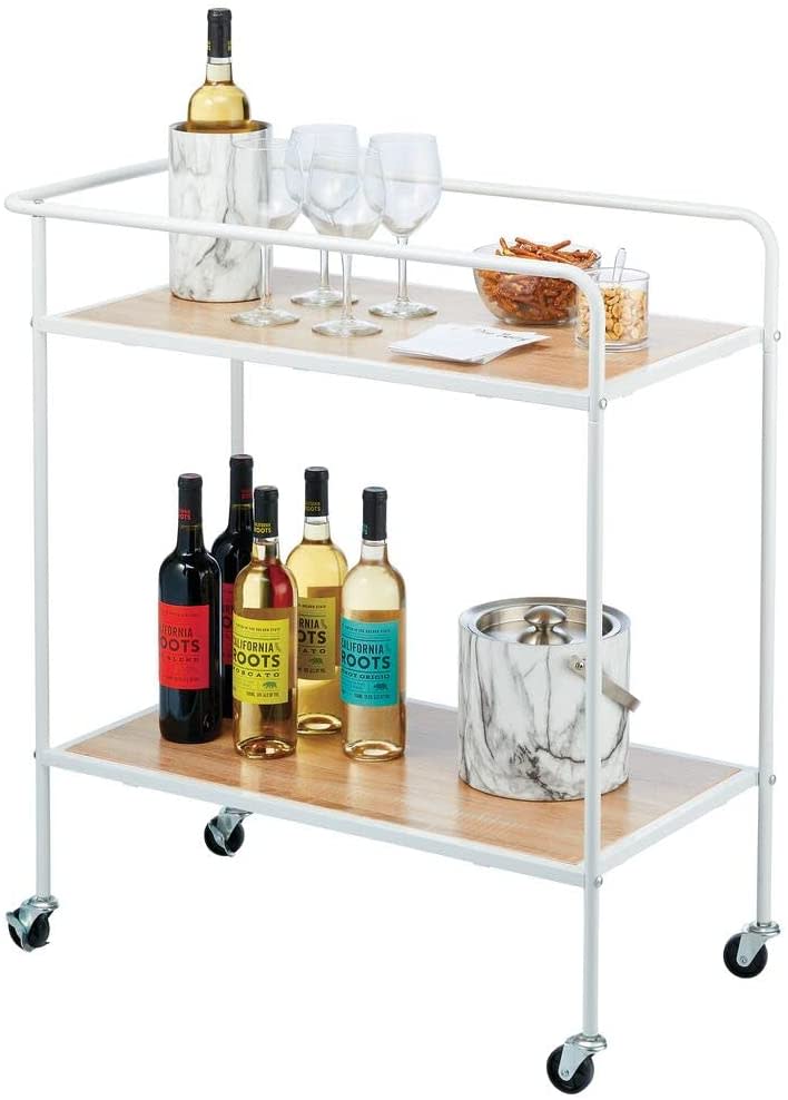 Portable Rolling Bar Cart Organizer