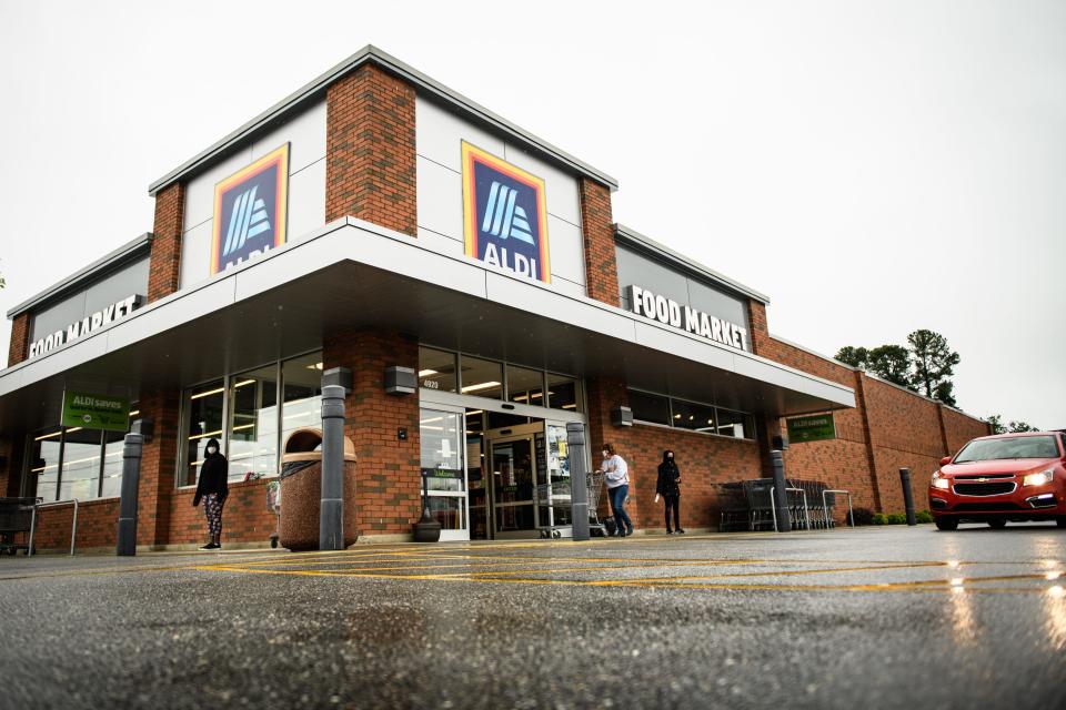 Aldi food market at 4920 Raeford Road.