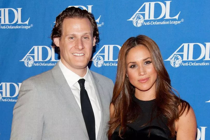 Meghan Markle and her now ex-husband Trevor Engelson at the Anti-Defamation League Entertainment Industry Awards Dinner on October 11, 2011 in Beverly Hills, California